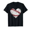 Baseball Heart Game Day Love T-Shirt - Custom Art Print Men Women - T-Shirt, Sweatshirt, Hoodie