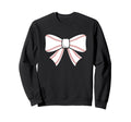 Baseball Bow Baseball Mom Mama Sweatshirt - Unique Graphic Unisex - T-Shirt, Sweatshirt, Hoodie