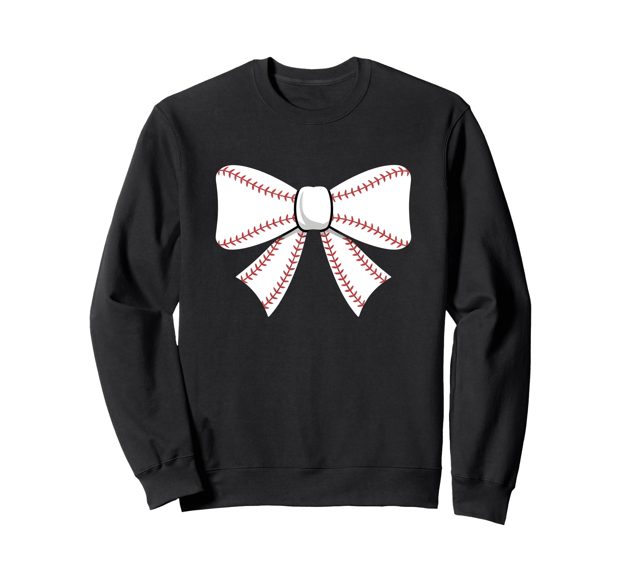 Baseball Bow Baseball Mom Mama Sweatshirt - Unique Graphic Unisex - T-Shirt, Sweatshirt, Hoodie