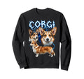 Corgi 90S Heavy Metal Dog Lover 80S Corgi Sweatshirt - Graphic Print Unisex - T-Shirt, Sweatshirt, Hoodie