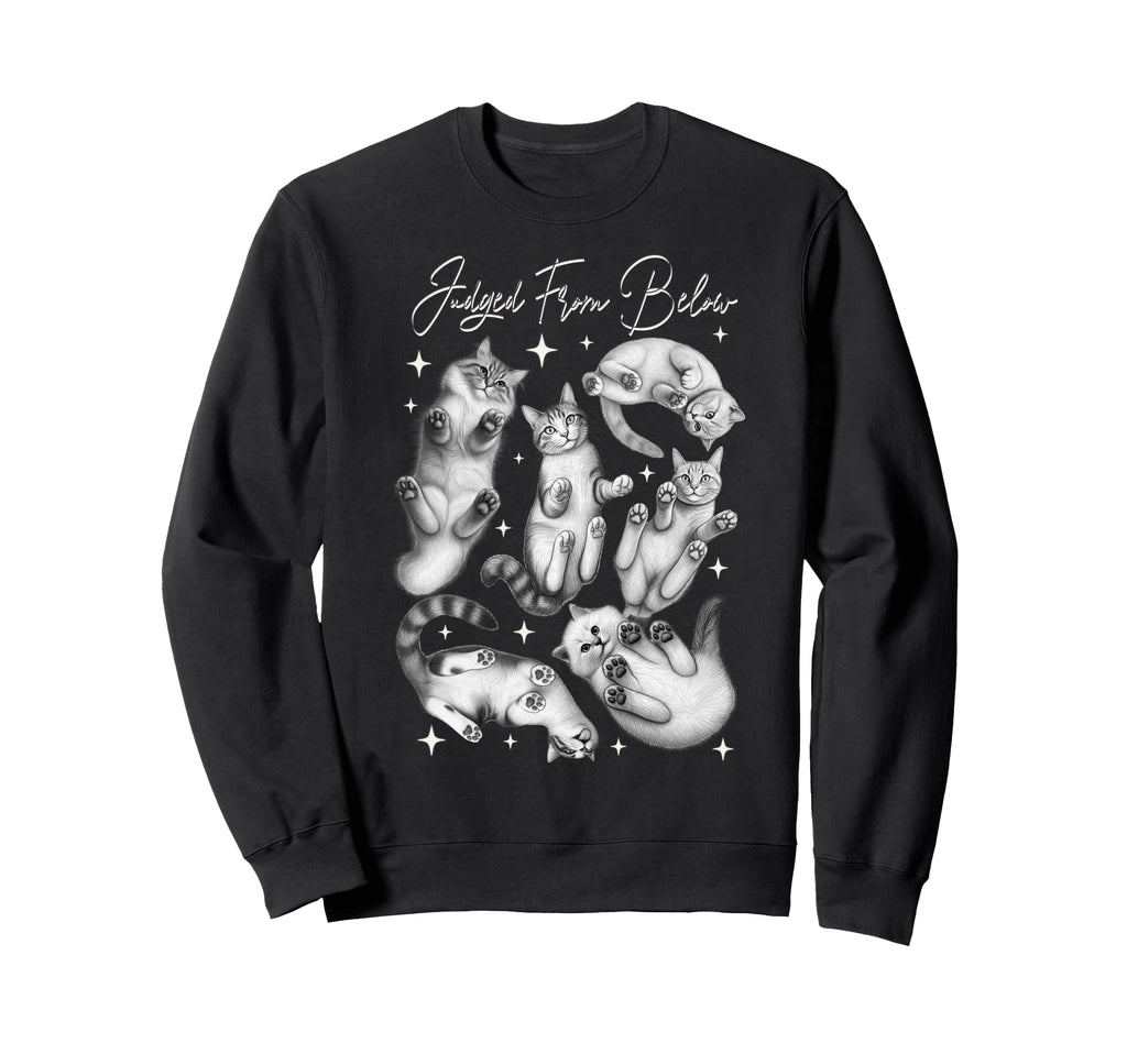 Judged From Below Funny Cats Looking Sweatshirt - Minimalist Print Unisex - T-Shirt, Sweatshirt, Hoodie