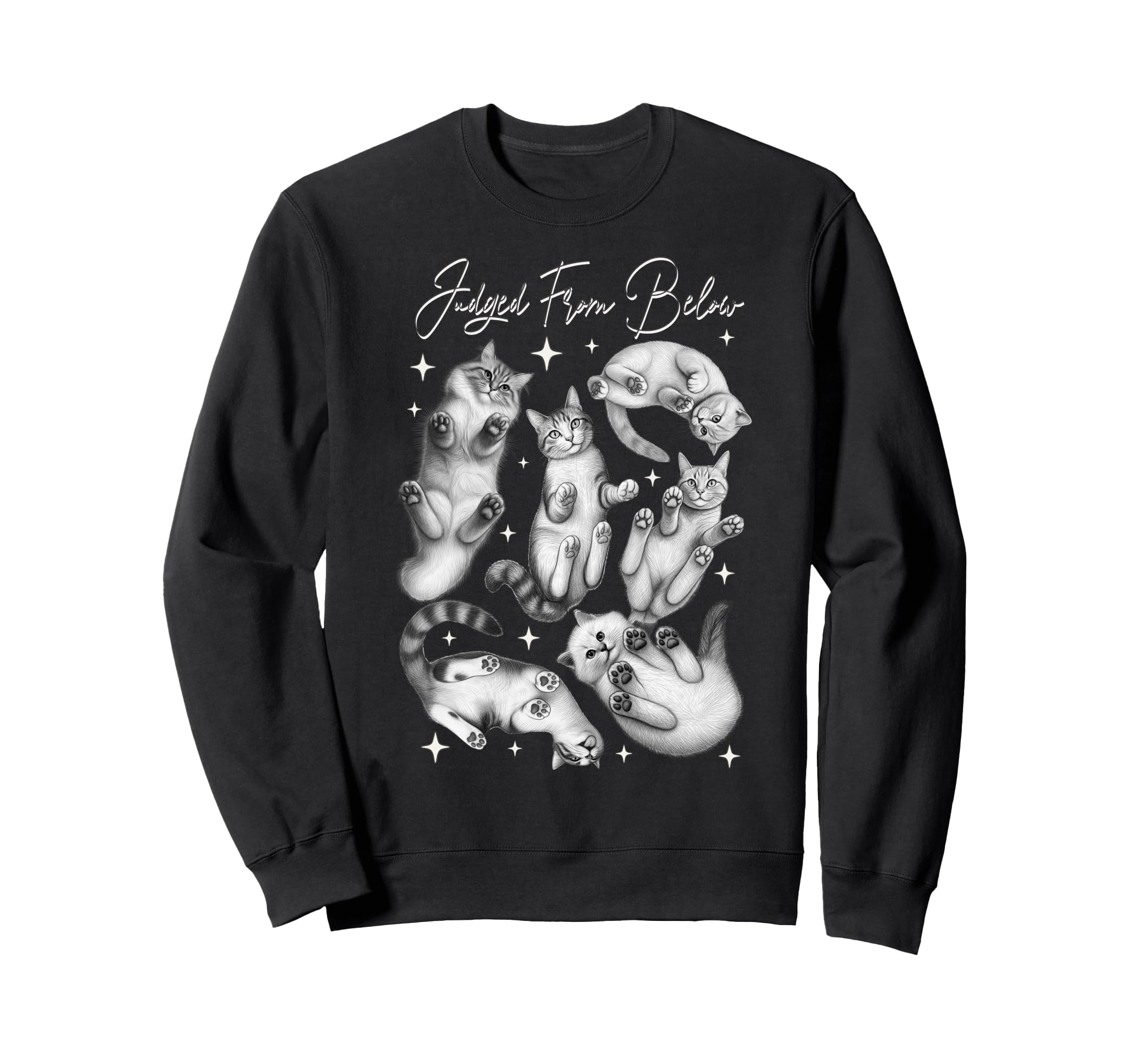 Judged From Below Funny Cats Looking Sweatshirt - Minimalist Print Unisex - T-Shirt, Sweatshirt, Hoodie
