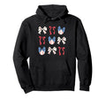 Bow Coquette Ribbon American Baseball Fan Hoodie - Trendy Graphic Unisex - T-Shirt, Sweatshirt, Hoodie