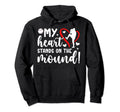 Mound Baseball Pitcher Mom Baseball Hoodie - Graphic Print Men Women - T-Shirt, Sweatshirt, Hoodie