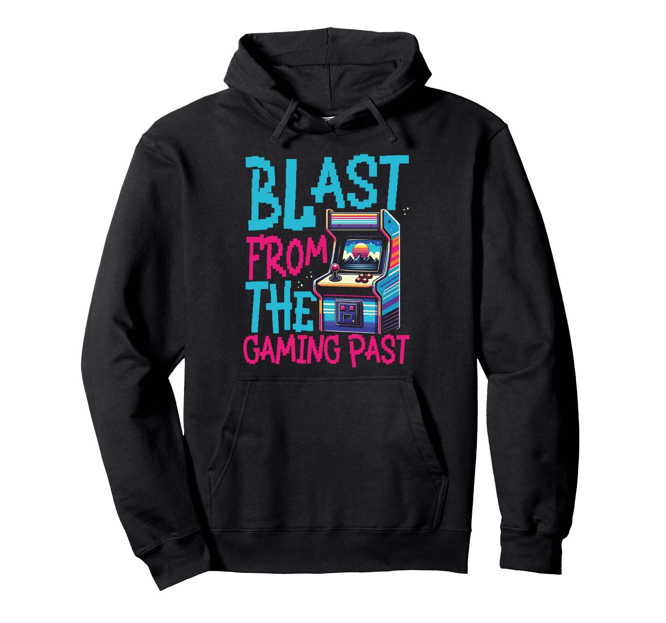 80S Arcade Nostalgia Pixel Art Video Hoodie - Fun Novelty Design Men Women - T-Shirt, Sweatshirt, Hoodie