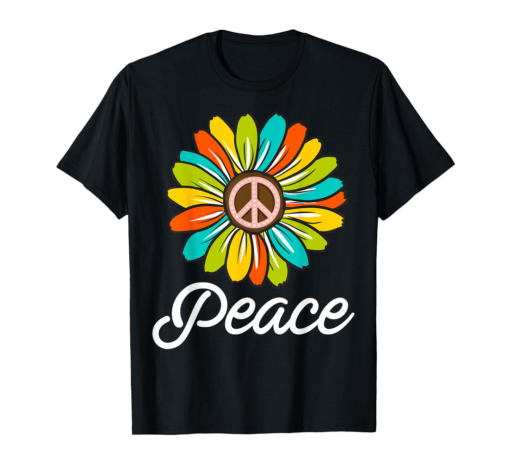 Sunflower Flower Peace Sign T-Shirt - Casual Everyday Wear for Adults - T-Shirt, Sweatshirt, Hoodie