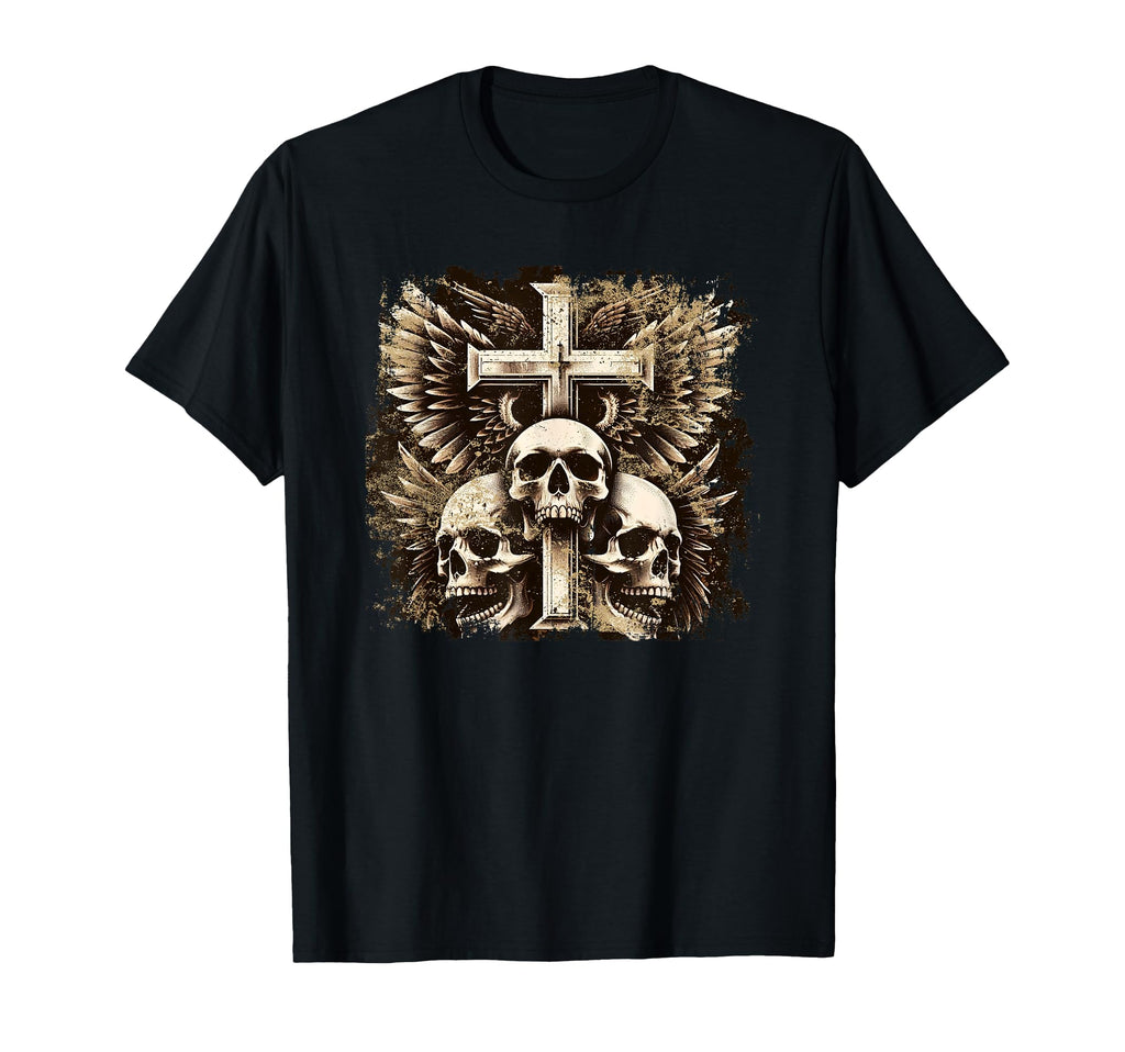Skull Cross Wings Y2K Goth Alt T-Shirt - Casual Everyday Wear Unisex - T-Shirt, Sweatshirt, Hoodie