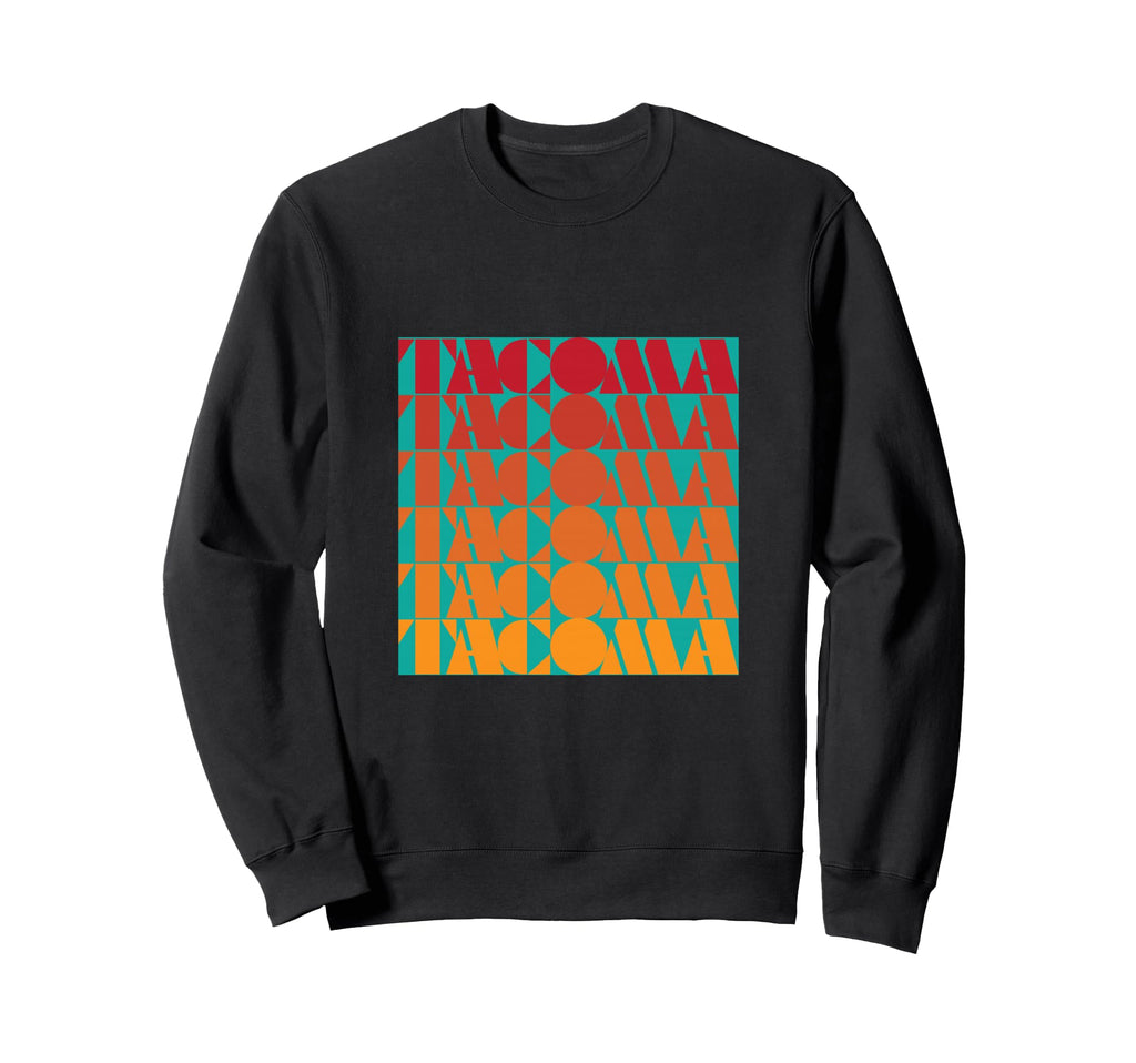 Tacoma Washington Typography 70S 80S Sweatshirt - Minimalist Print Unisex - T-Shirt, Sweatshirt, Hoodie