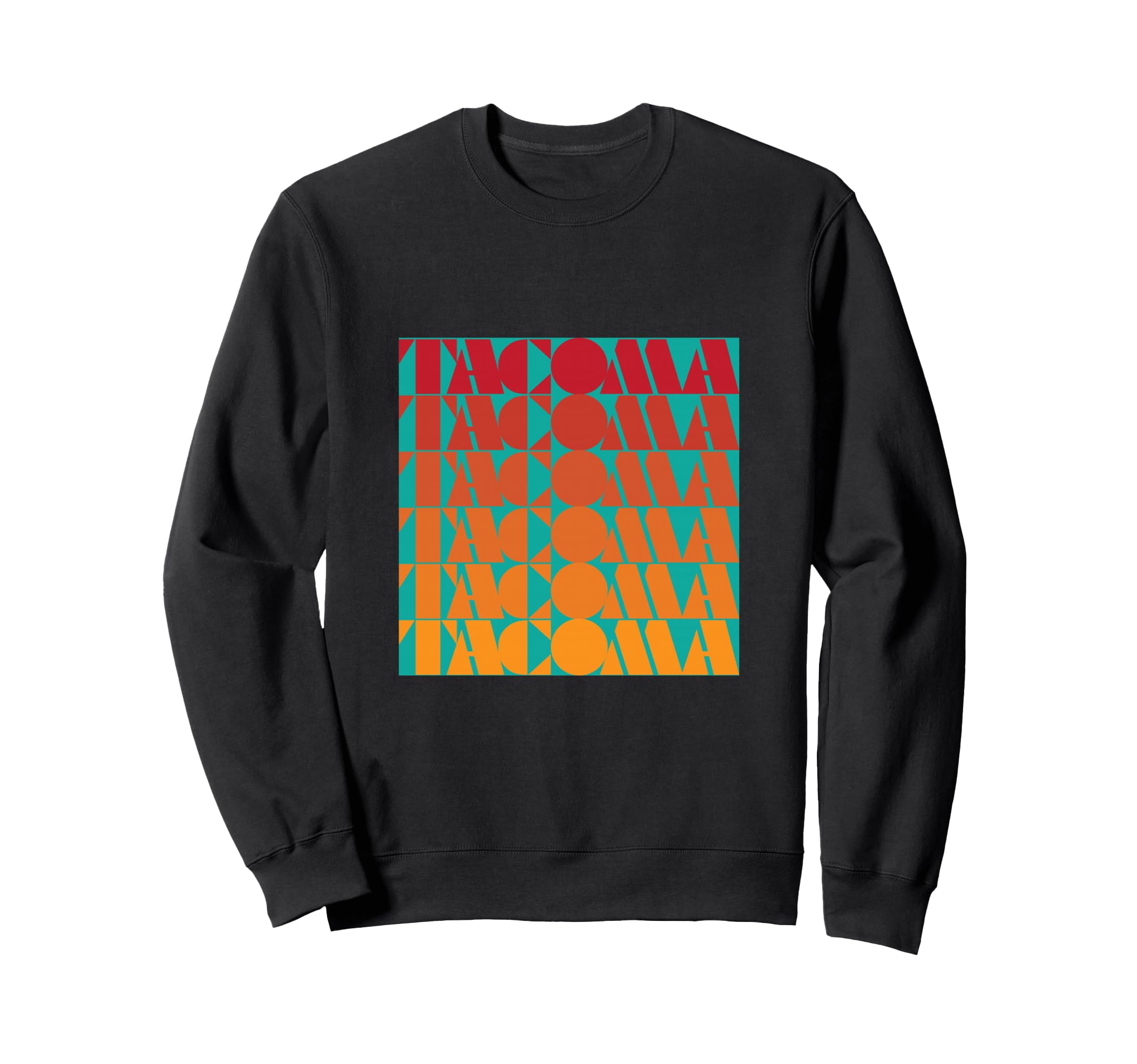 Tacoma Washington Typography 70S 80S Sweatshirt - Minimalist Print Unisex - T-Shirt, Sweatshirt, Hoodie
