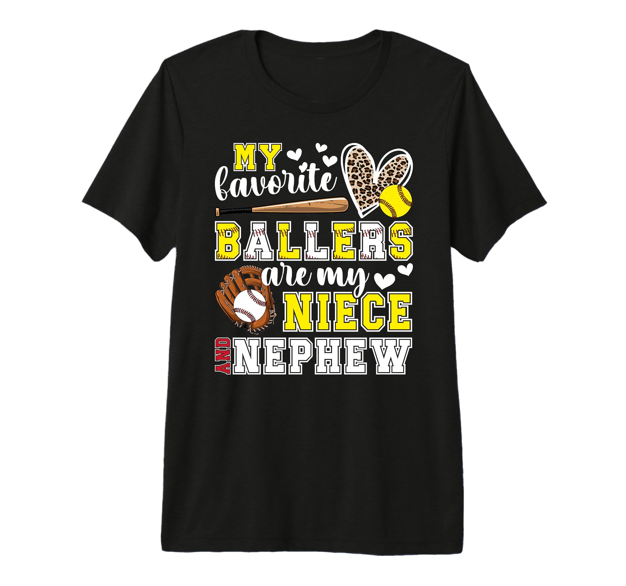 My Niece And Nephew Baseball T-Shirt - Custom Art Print for Adults - T-Shirt, Sweatshirt, Hoodie