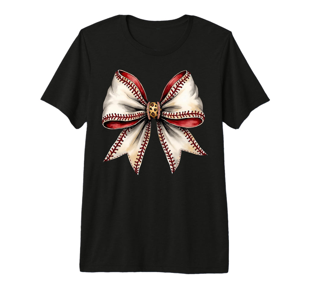 Baseball Mom Coquette White Bow Game T-Shirt - Graphic Print for Adults - T-Shirt, Sweatshirt, Hoodie