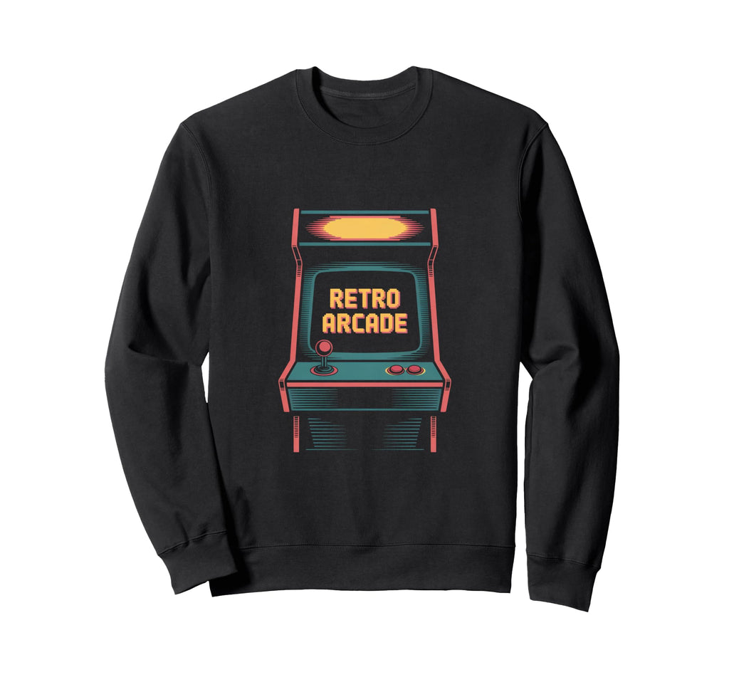 Arcade Pixel Joystick Cabinet Sweatshirt - Fun Novelty Design for Adults - T-Shirt, Sweatshirt, Hoodie