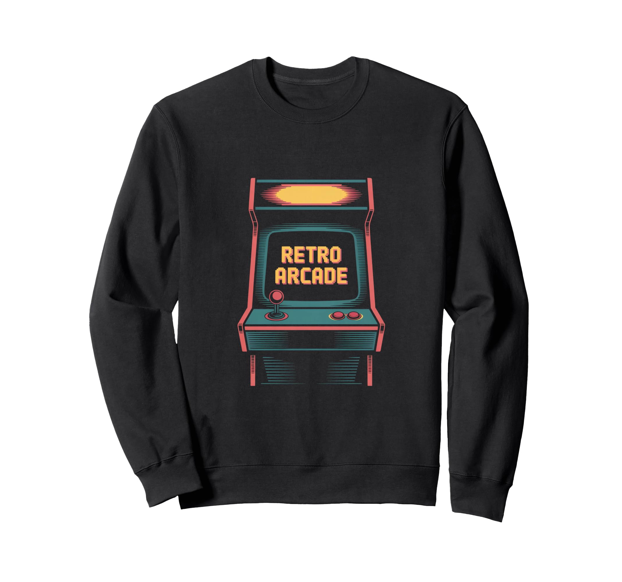 Arcade Pixel Joystick Cabinet Sweatshirt - Fun Novelty Design for Adults - T-Shirt, Sweatshirt, Hoodie
