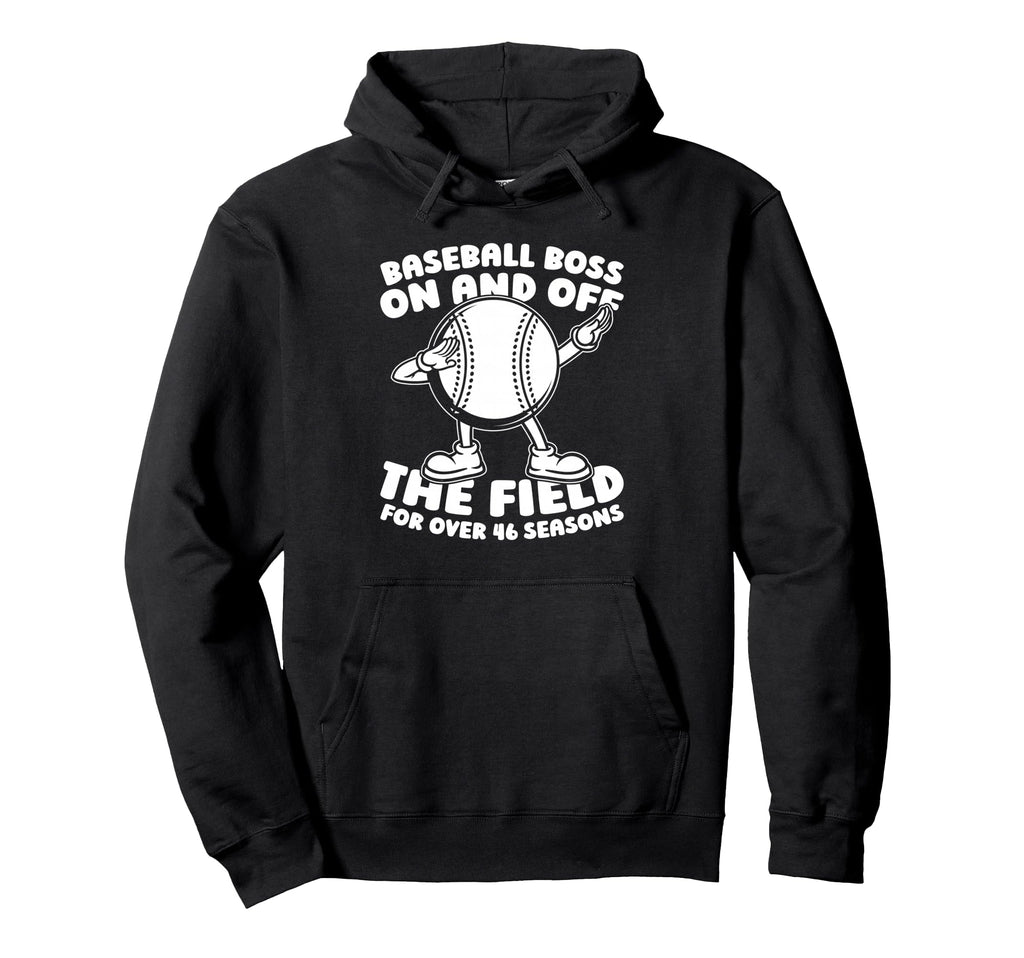 46 Years Old Baseballer Player Sport Hoodie - Custom Art Print Men Women - T-Shirt, Sweatshirt, Hoodie