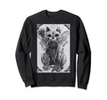 Occult Bat Cat Y2K Alt Gothic Sweatshirt - Custom Art Print for Adults - T-Shirt, Sweatshirt, Hoodie