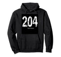 204 Made Manitoba Distressed Hoodie - Aesthetic Graphic Men Women - T-Shirt, Sweatshirt, Hoodie