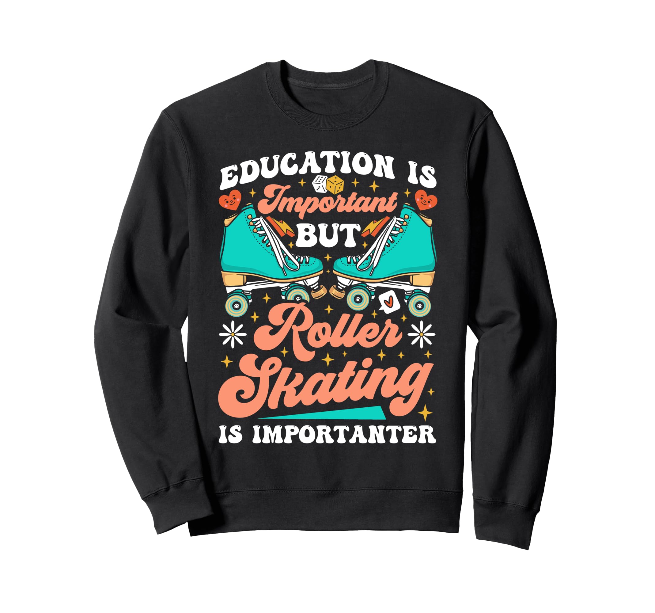 Roller Skating Skate 1970S Education Sweatshirt - Custom Art Print Unisex - T-Shirt, Sweatshirt, Hoodie