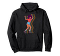 70S 80S Afro Roller Skating Skater Hoodie - Custom Art Print for Adults - T-Shirt, Sweatshirt, Hoodie