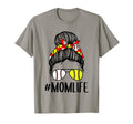 Momlife Messy Bun Baseball Softball Mom T-Shirt - Custom Art Print Unisex - T-Shirt, Sweatshirt, Hoodie