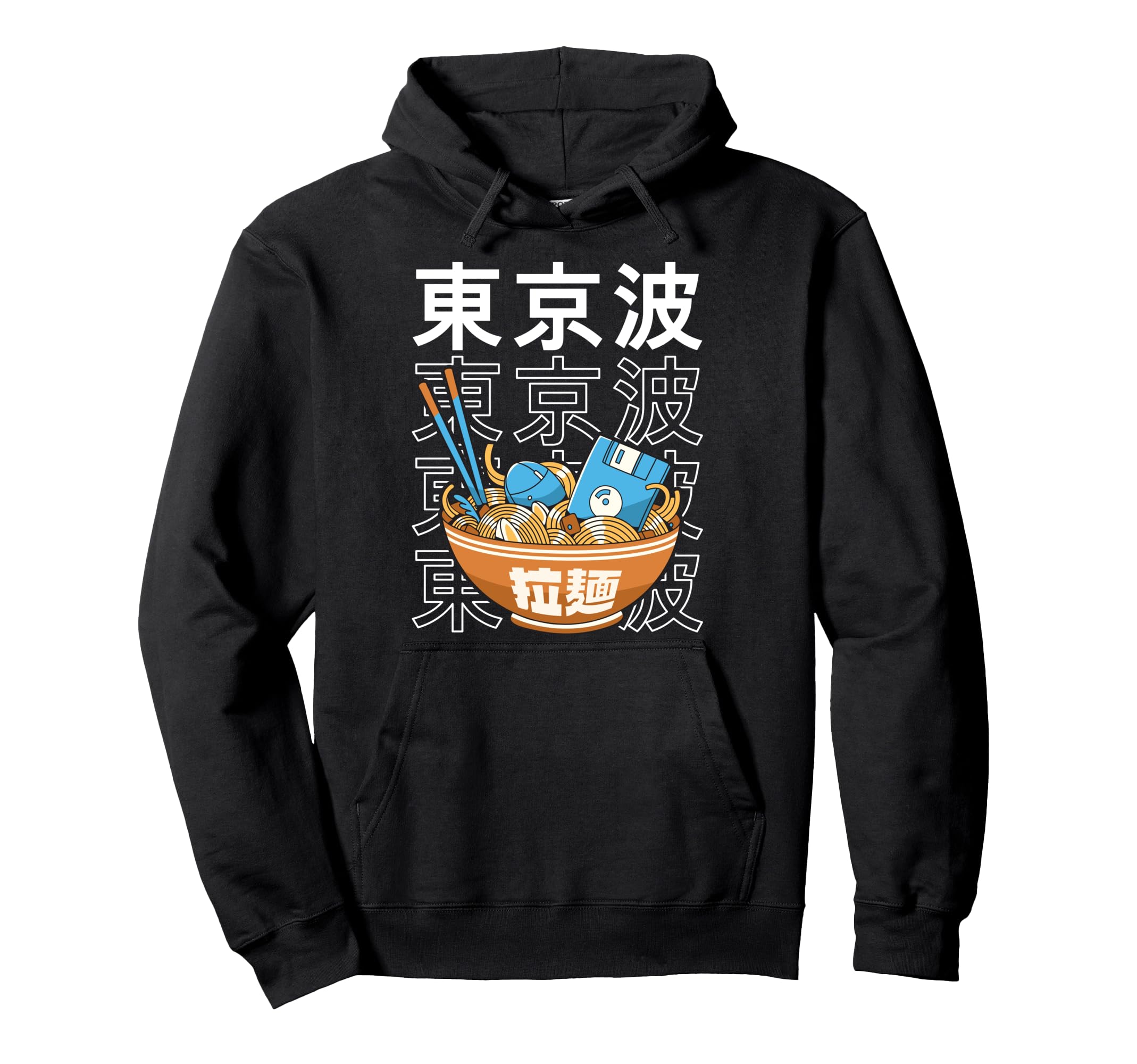 Digital Ramen Bowl Kawaii Aesthetic Hoodie - Trendy Graphic for Adults - T-Shirt, Sweatshirt, Hoodie