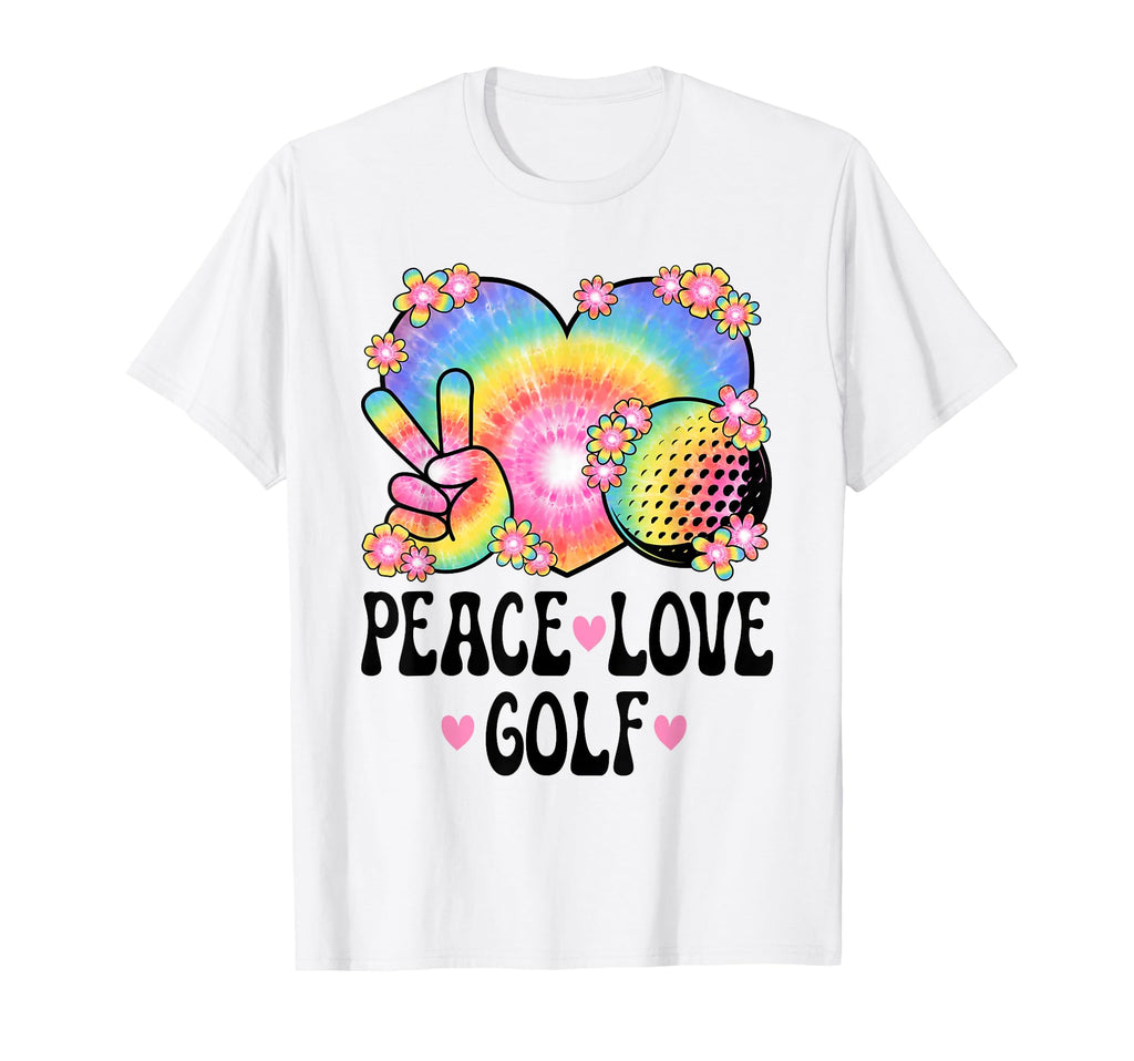 Peace Love Golf Lover 60S 70S Hippie T-Shirt - Trendy Graphic Men Women - T-Shirt, Sweatshirt, Hoodie