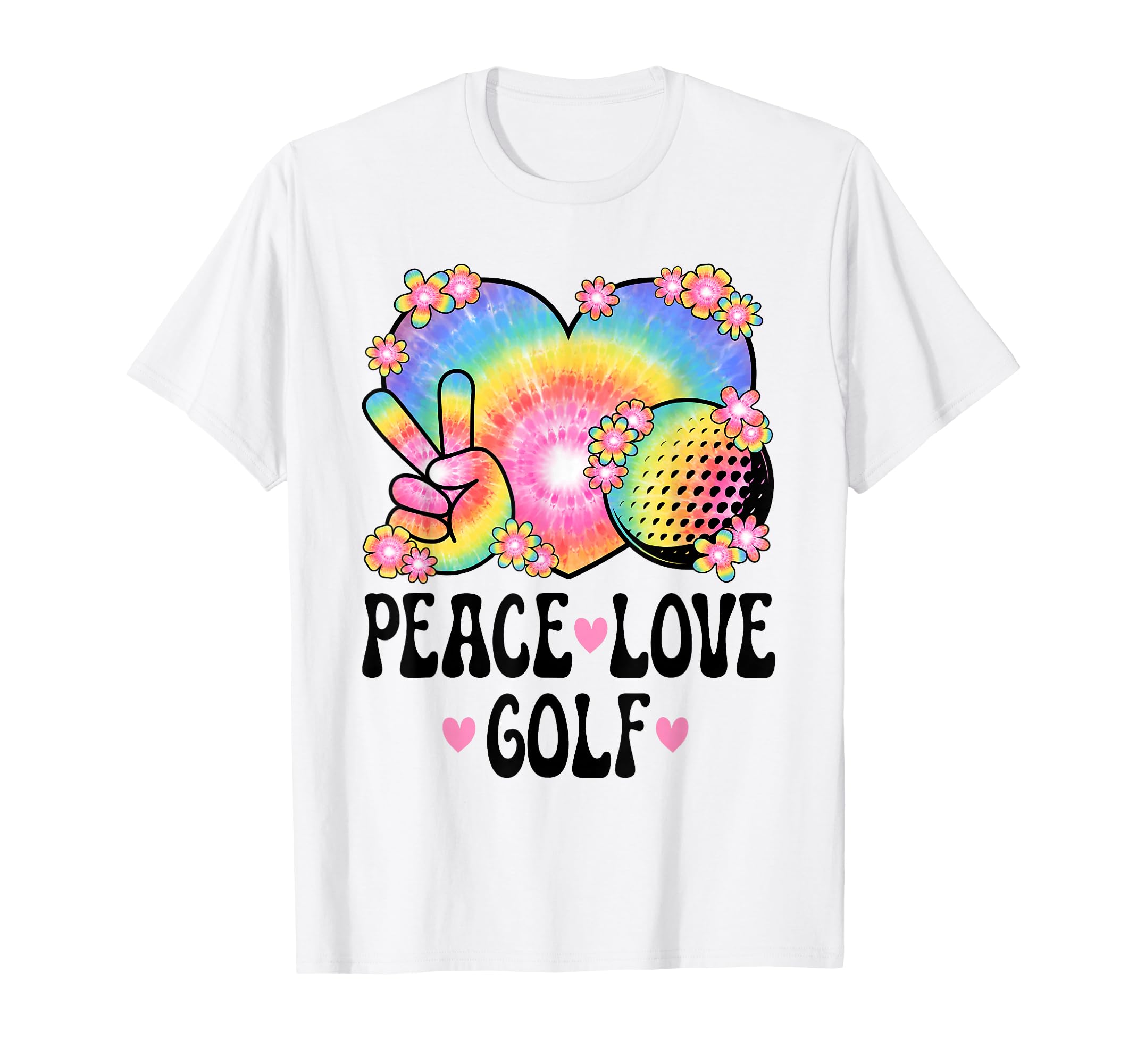 Peace Love Golf Lover 60S 70S Hippie T-Shirt - Trendy Graphic Men Women - T-Shirt, Sweatshirt, Hoodie