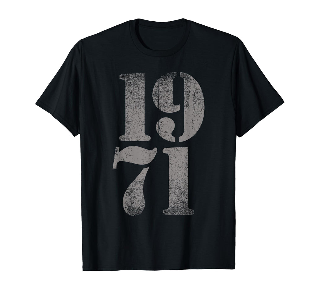 1971 Birth Year Distressed Birthday T-Shirt - Minimalist Print Unisex - T-Shirt, Sweatshirt, Hoodie
