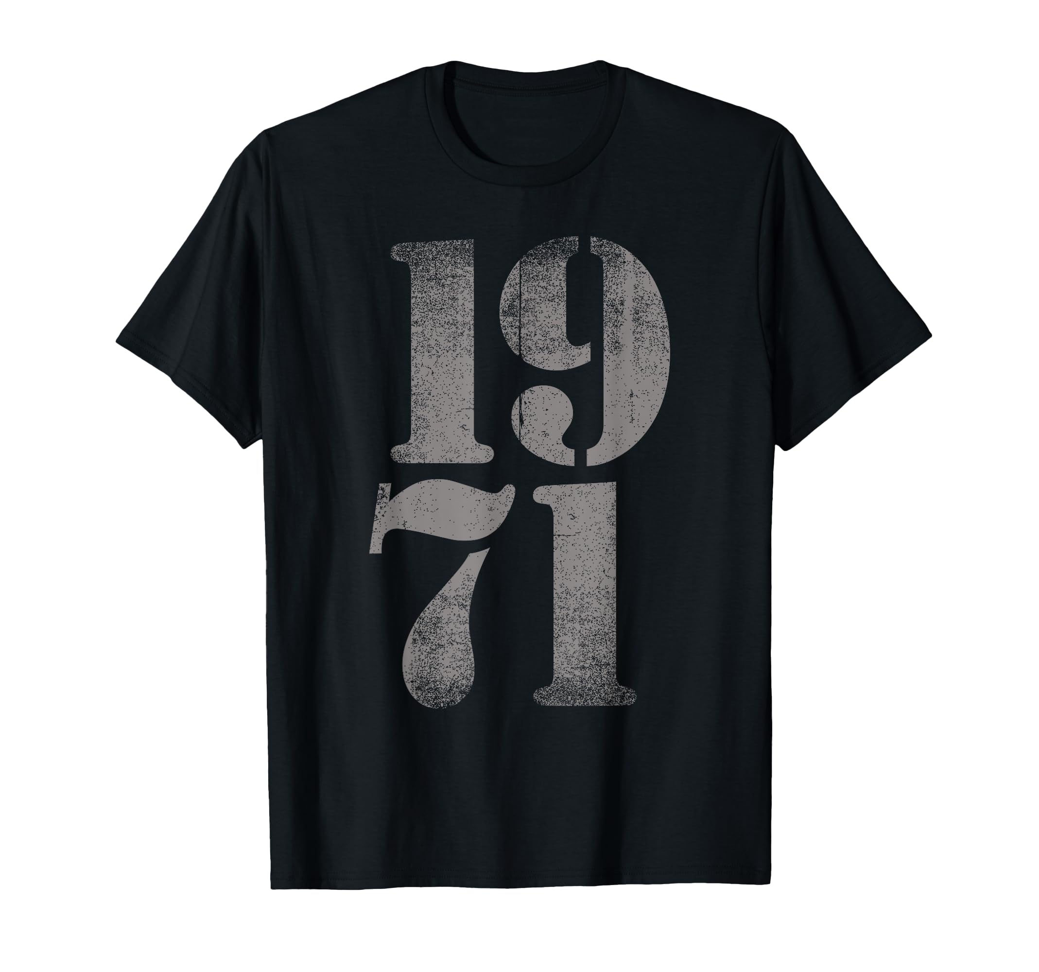 1971 Birth Year Distressed Birthday T-Shirt - Minimalist Print Unisex - T-Shirt, Sweatshirt, Hoodie