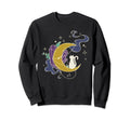 Cat Moon Celestial Witch 90S Sweatshirt - Custom Art Print Men Women - T-Shirt, Sweatshirt, Hoodie