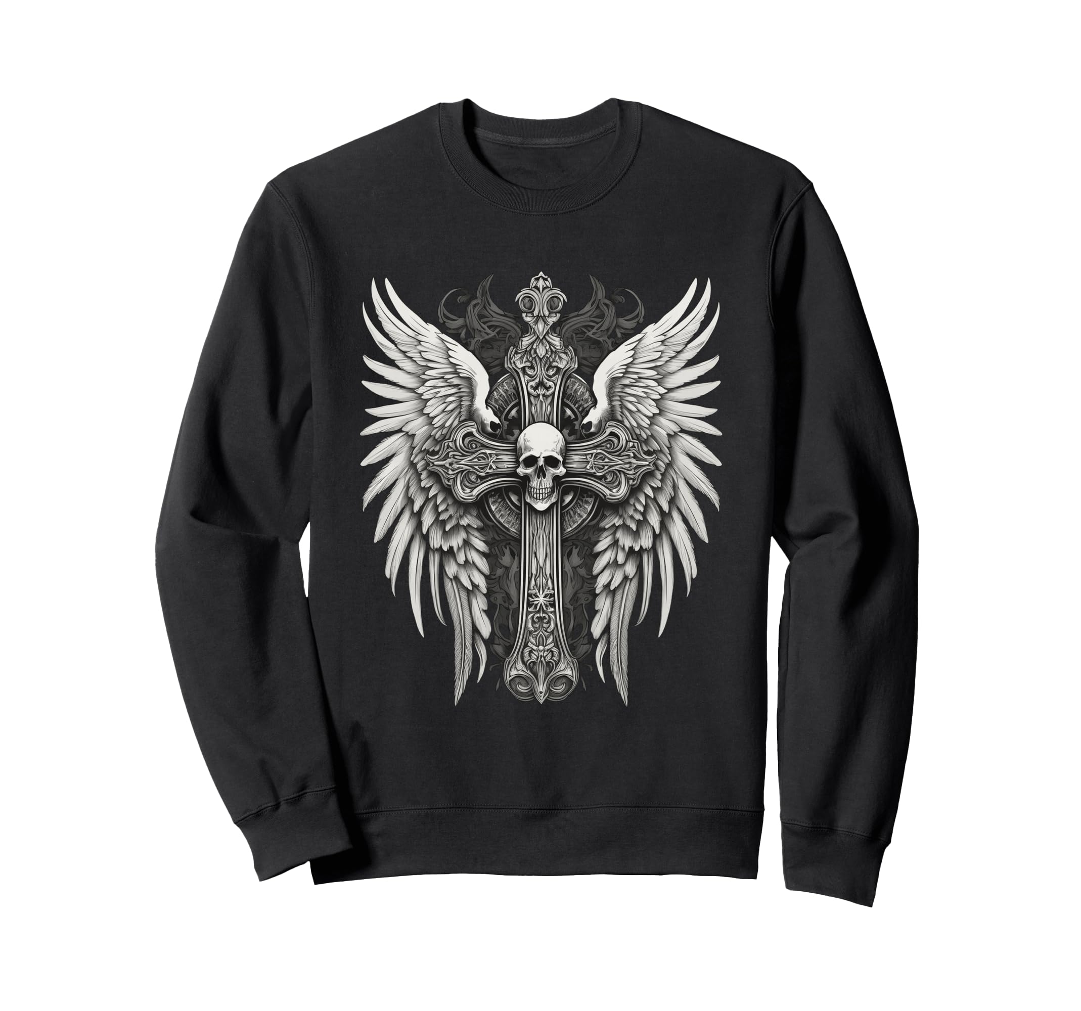 Y2K Grunge Aesthetic Gothic Art Skull Sweatshirt - Graphic Print Unisex - T-Shirt, Sweatshirt, Hoodie