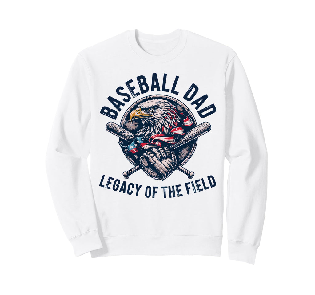 Patriotic Baseball Father Sweatshirt - Fun Novelty Design for Adults - T-Shirt, Sweatshirt, Hoodie