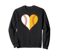 Love Baseball Fast Pitch Softball Heart Sweatshirt - Graphic Print Unisex - T-Shirt, Sweatshirt, Hoodie