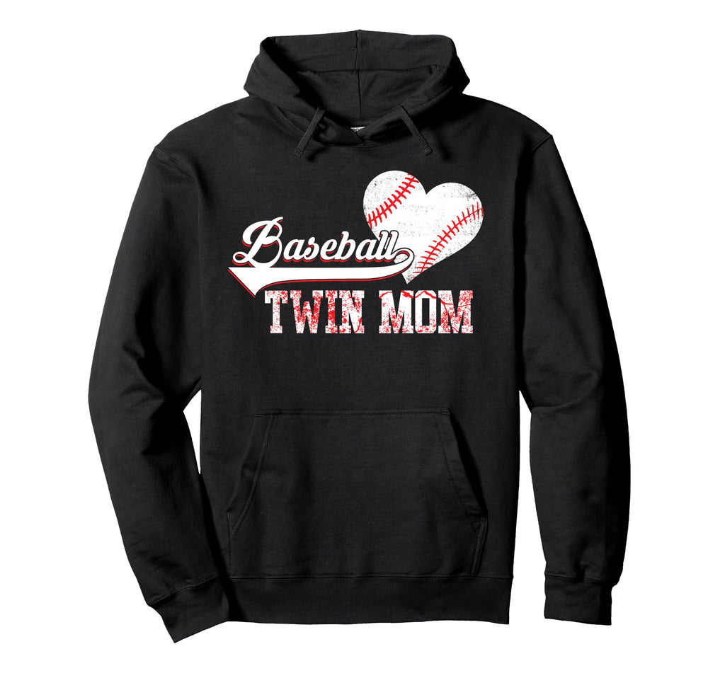 Family Baseball Player Baseball Twin Mom Hoodie - Fun Novelty Design Unisex - T-Shirt, Sweatshirt, Hoodie