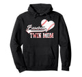 Family Baseball Player Baseball Twin Mom Hoodie - Fun Novelty Design Unisex - T-Shirt, Sweatshirt, Hoodie