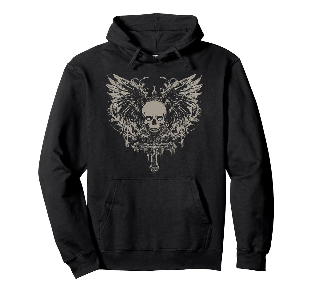 Skull Cross Y2K Goth Alt Grunge Emo Hoodie - Custom Art Print for Adults - T-Shirt, Sweatshirt, Hoodie