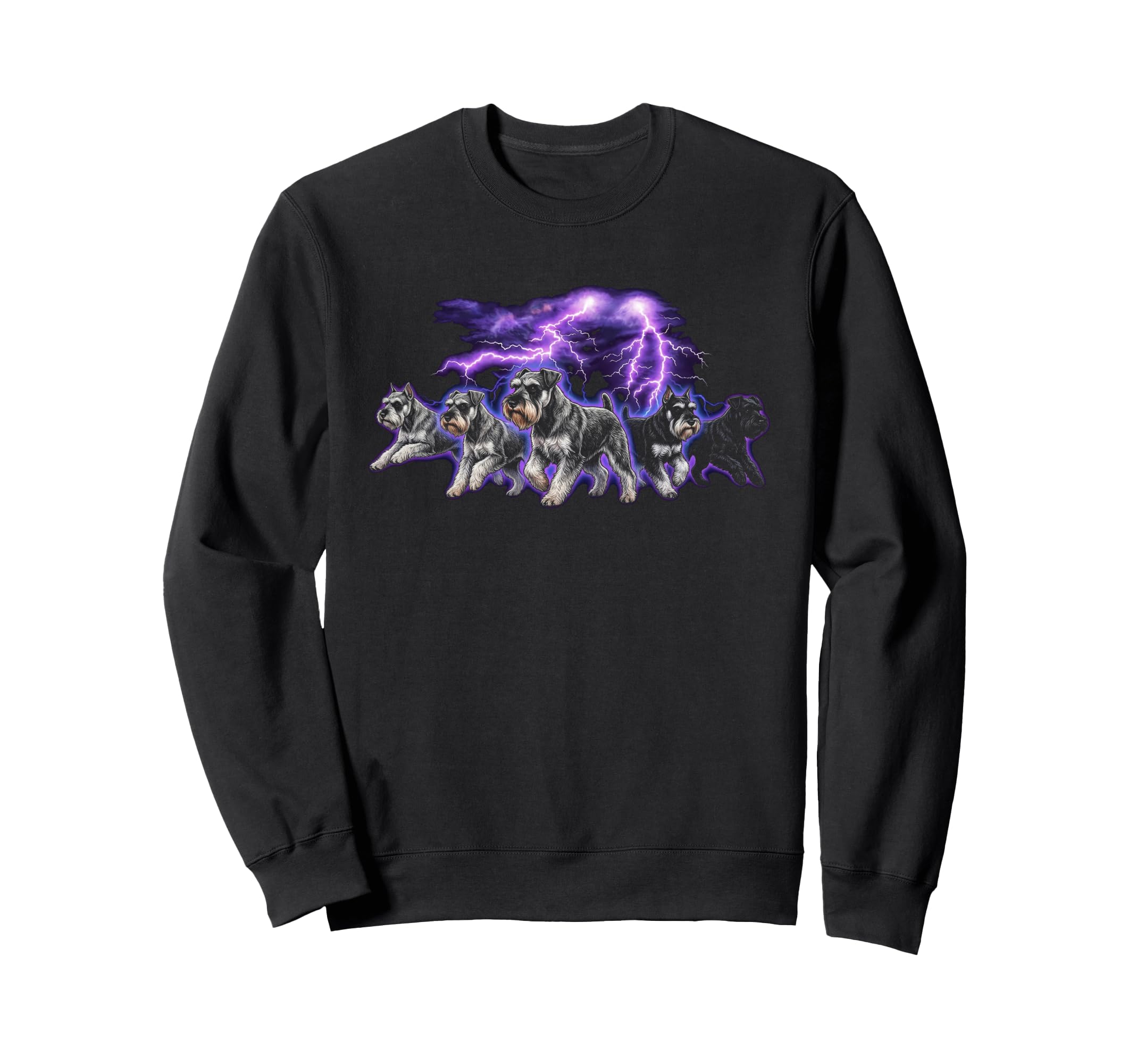 Schnauzer 90S Dog Lover 80S Sweatshirt - Fun Novelty Design for Adults - T-Shirt, Sweatshirt, Hoodie
