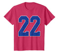 Number 22 Numbered Uniform Sports Team T-Shirt - Trendy Graphic Men Women - T-Shirt, Sweatshirt, Hoodie