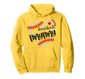 Personalized Baseball Heart Maymay Hoodie - Casual Everyday Wear Unisex - T-Shirt, Sweatshirt, Hoodie
