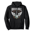 Rock And Roll Electric Guitar Heavy Hoodie - Aesthetic Graphic for Adults - T-Shirt, Sweatshirt, Hoodie