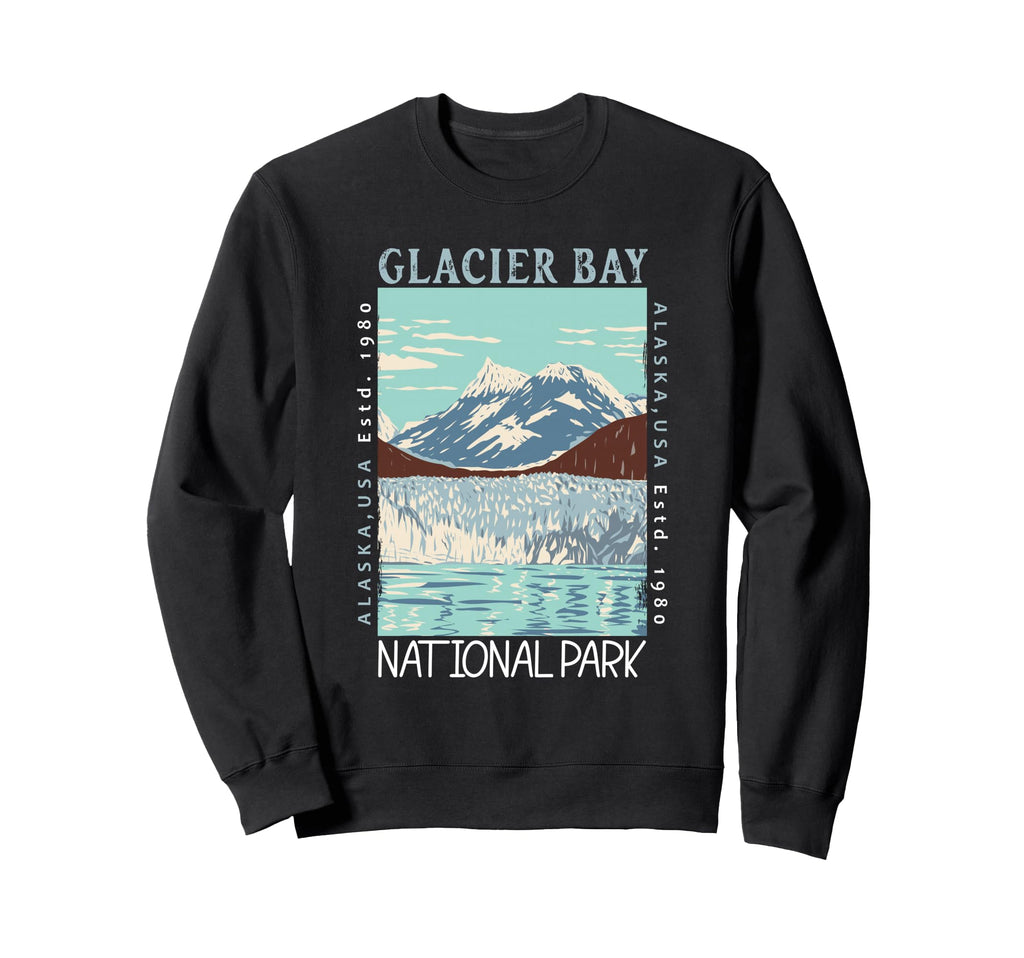 Glacier Bay National Park Alaska Sweatshirt - Trendy Graphic Unisex - T-Shirt, Sweatshirt, Hoodie