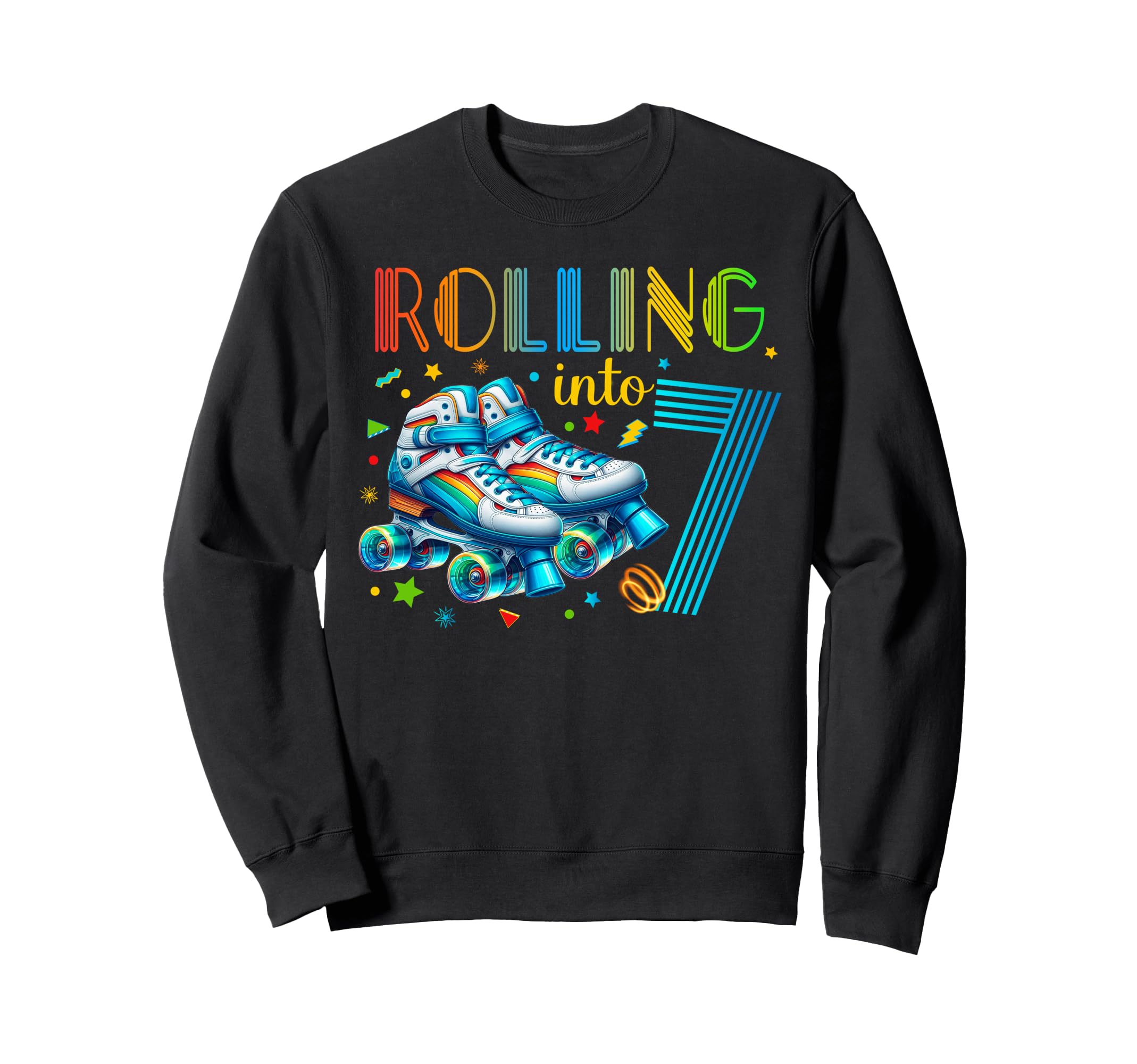 Roller Skates Birthday Party Sweatshirt - Aesthetic Graphic Men Women - T-Shirt, Sweatshirt, Hoodie
