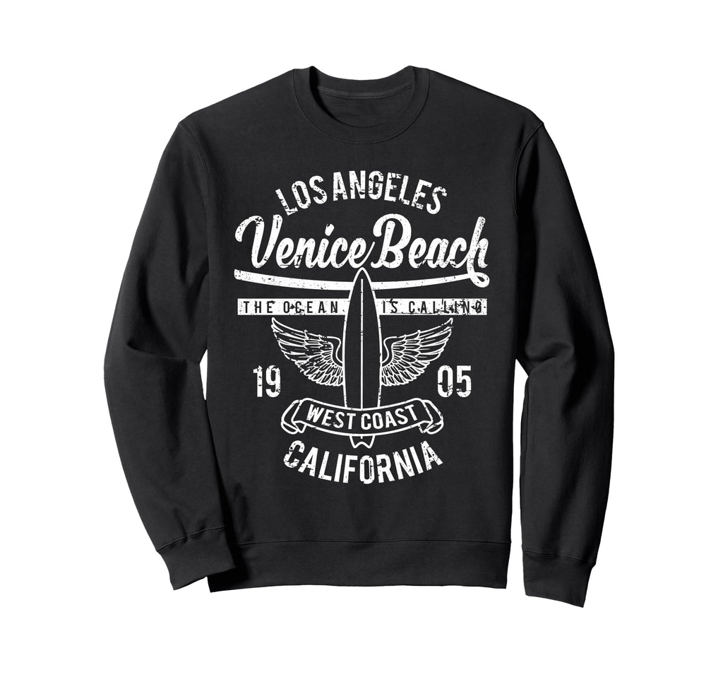 Venice Beach California Surf Sweatshirt - Custom Art Print Men Women - T-Shirt, Sweatshirt, Hoodie