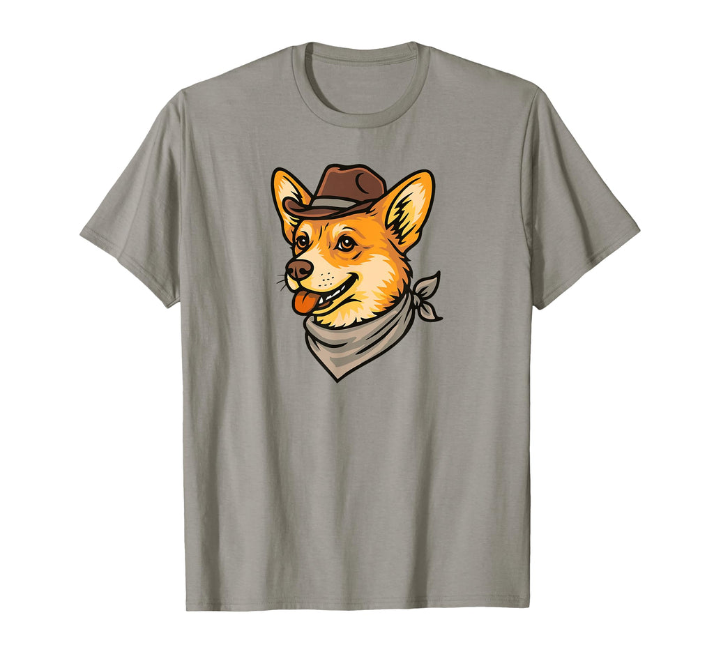Funny Cowboy Corgi Drawing Corg Mom T-Shirt - Novelty Apparel Men Women - T-Shirt, Sweatshirt, Hoodie