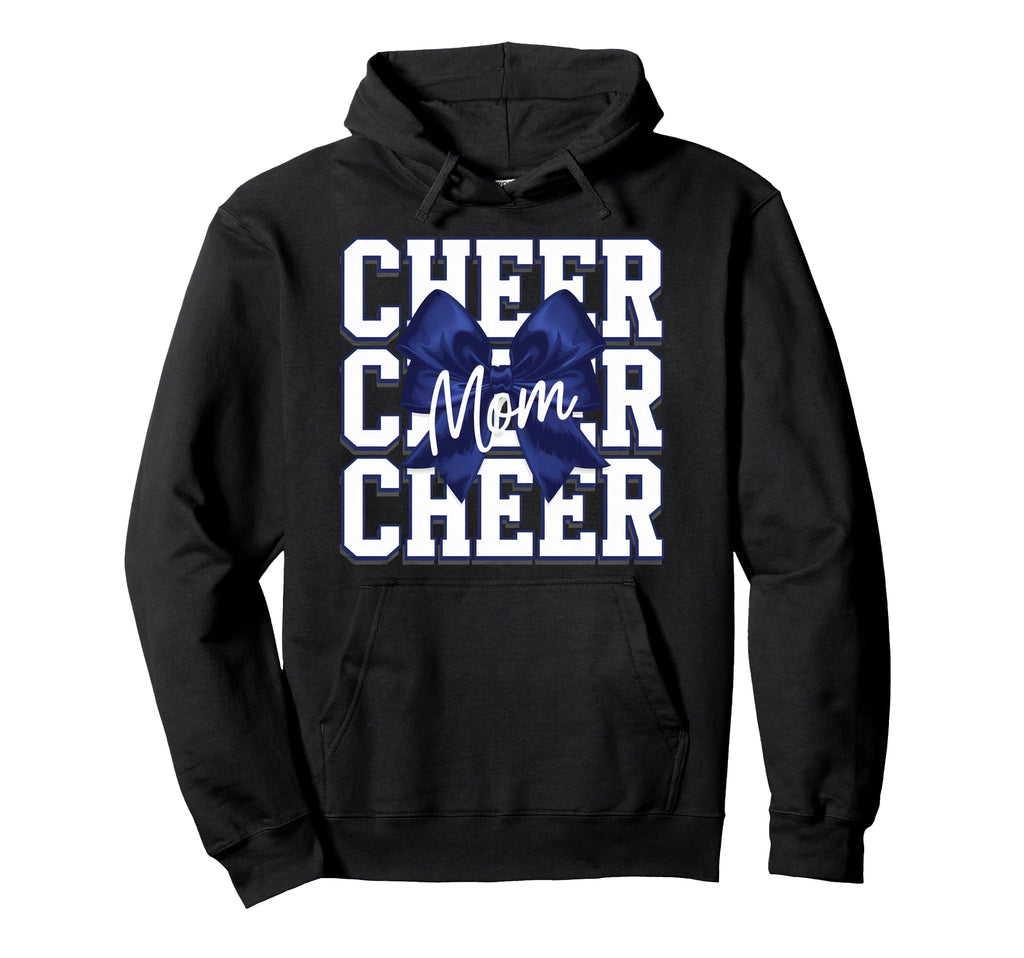 Cheer Mom Mother Bow Cheerleader Game Day Hoodie - Novelty Apparel Unisex - T-Shirt, Sweatshirt, Hoodie