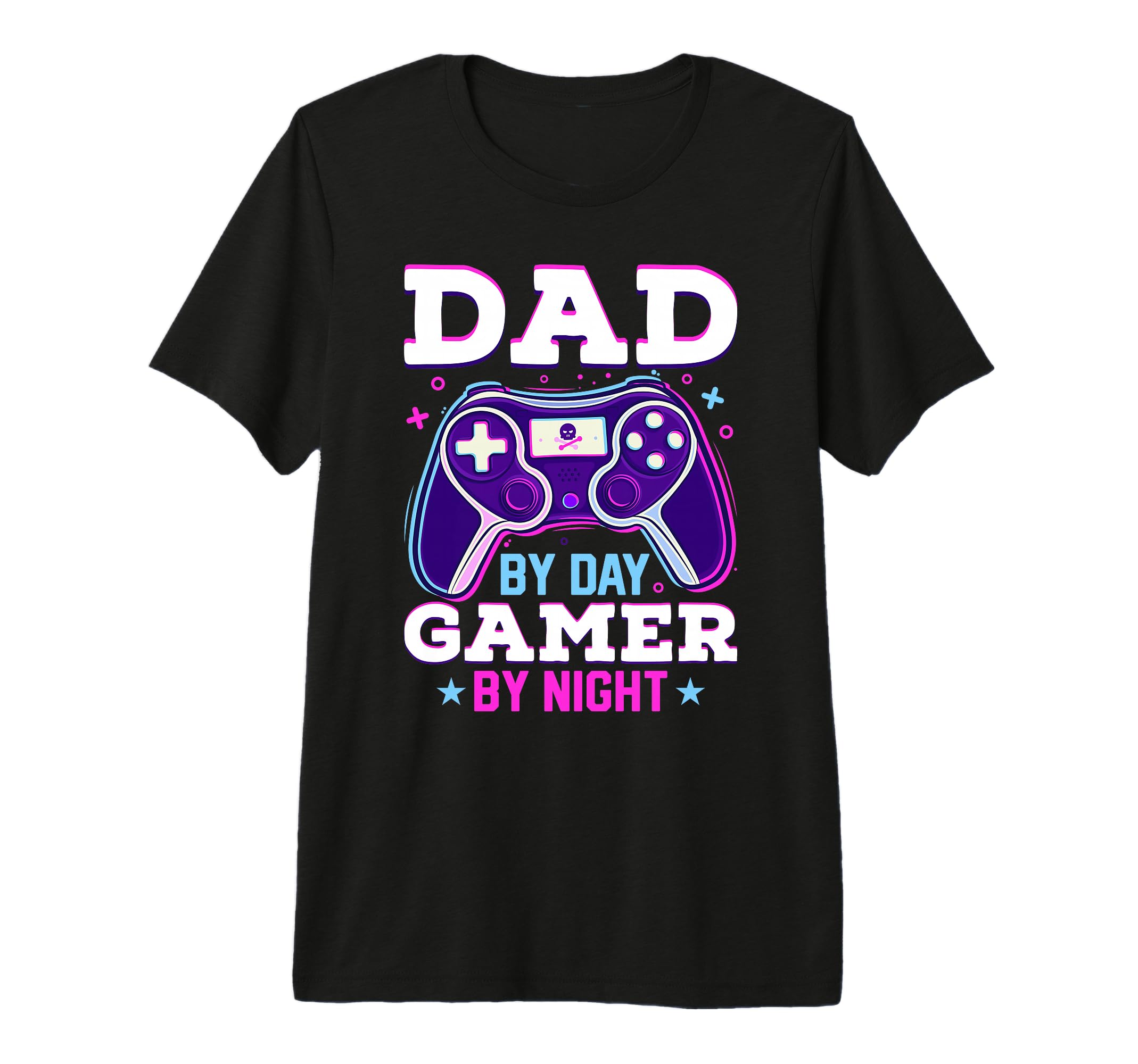 Mens Gamer Dad Day Gamer Night Gamepad T-Shirt - Minimalist Print Unisex - T-Shirt, Sweatshirt, Hoodie