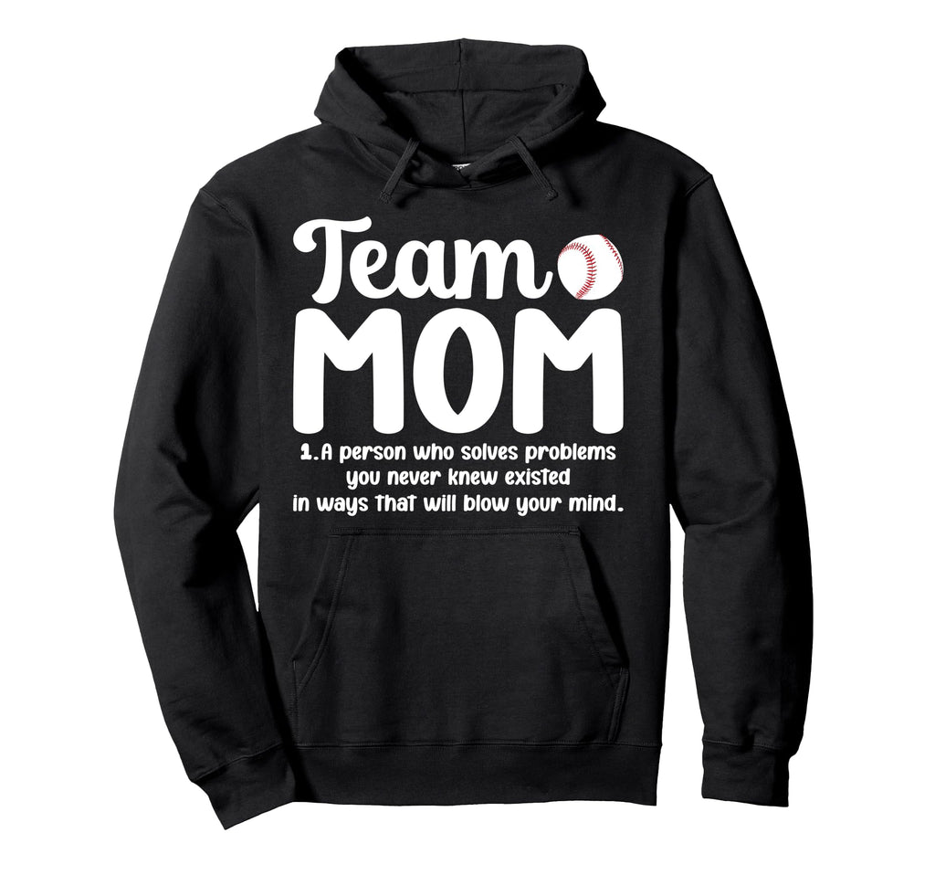 Baseball Team Mom Definition Baseball Hoodie - Custom Art Print Men Women - T-Shirt, Sweatshirt, Hoodie