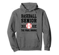 Senior Class 2026 Baseball Senior Hoodie - Custom Art Print for Adults - T-Shirt, Sweatshirt, Hoodie