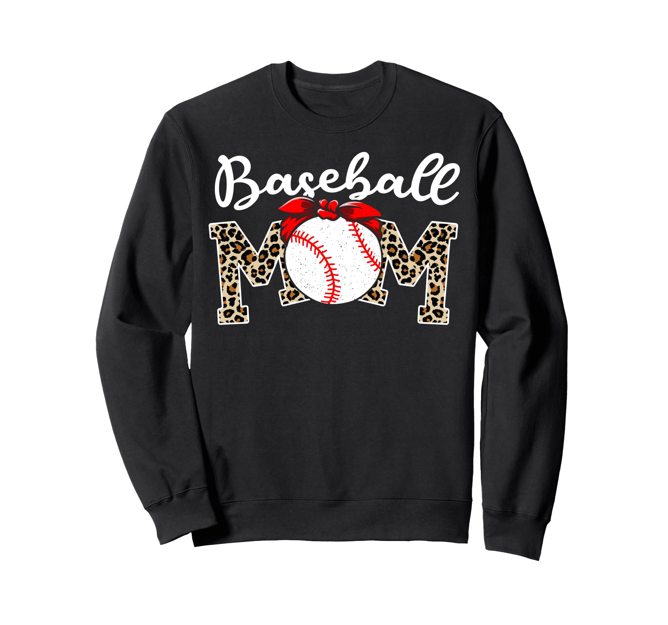 Baseball Mom Gifts Leopard Sweatshirt - Casual Everyday Wear Unisex - T-Shirt, Sweatshirt, Hoodie