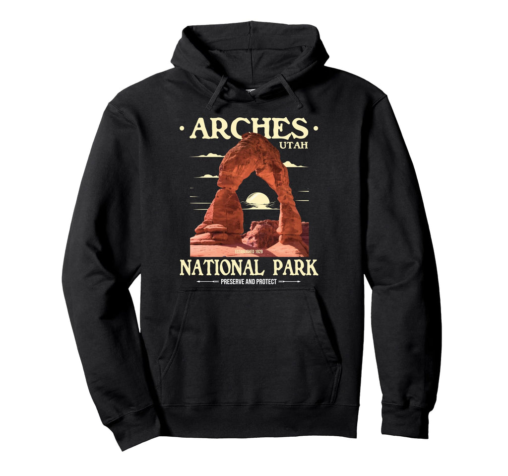 Arches National Park Hiking Camping Lover Hoodie - Aesthetic Graphic Unisex - T-Shirt, Sweatshirt, Hoodie