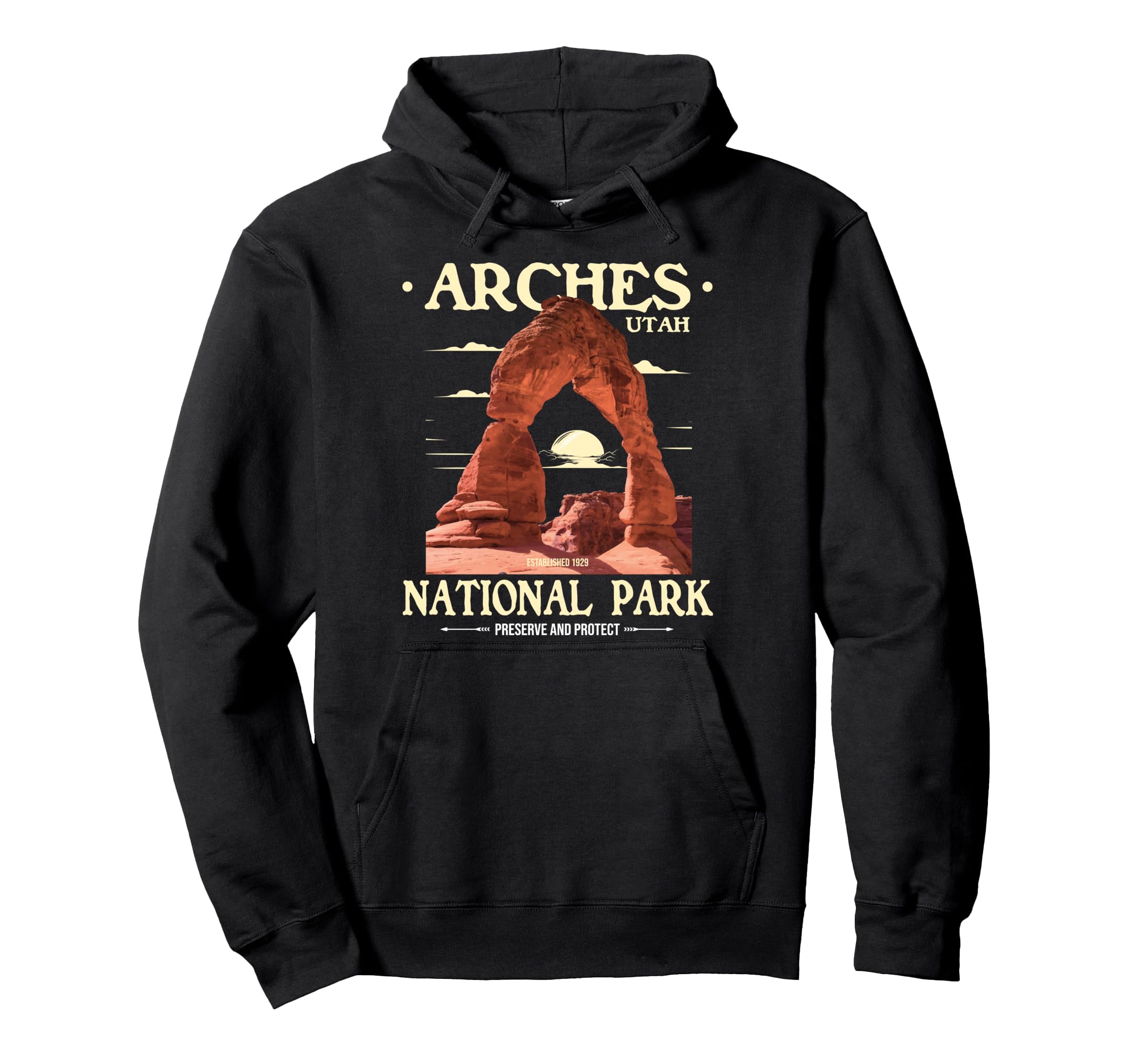 Arches National Park Hiking Camping Lover Hoodie - Aesthetic Graphic Unisex - T-Shirt, Sweatshirt, Hoodie